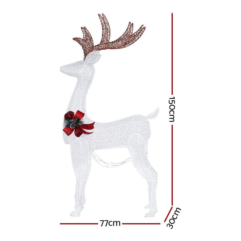 Waterproof Outdoor Christmas LED Rope Lights with Reindeer Motif - Perfect for Holiday Decorations, Garden, Patio, and Yard Lighting