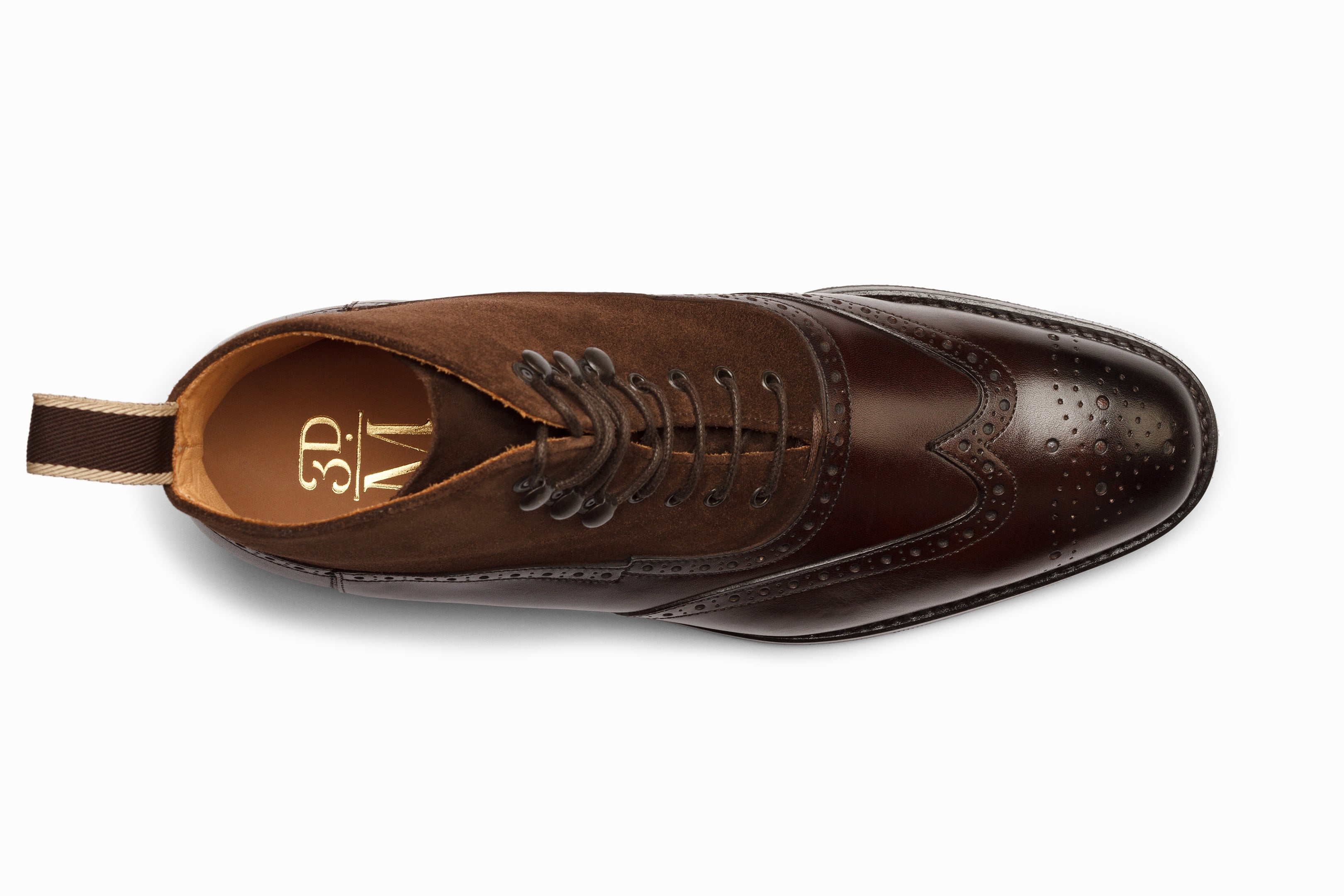 Premium Suede & Leather Balmoral Boots for Men - Dark Brown | Classic Dress Shoes for Business, Office & Formal Occasions