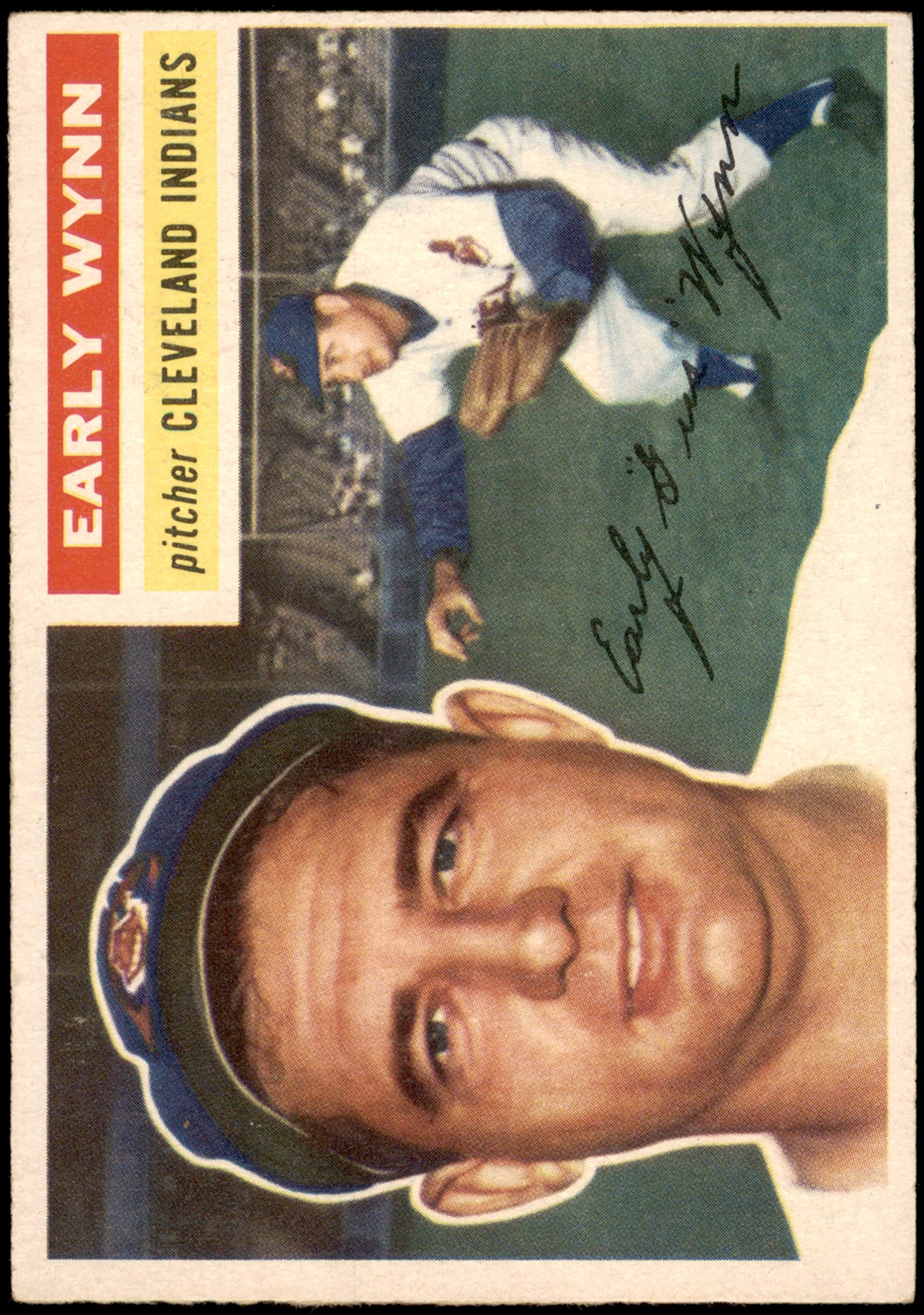 1956 Topps #187 Early Wynn Cleveland Indians Baseball Card - EX Condition - Vintage MLB Collectible for Sports Memorabilia & Card Show Display