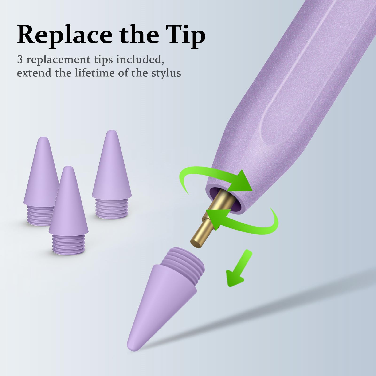 MEKO Active Stylus Pen for iPad with Palm Rejection & Tilt Sensitivity - Fast 13-Minute Charging, Compatible with iPad 6/7/8/9/10, iPad Pro 12.9 & 11 (M4), iPad Air 3/4/5/6, iPad mini 5/6 - Purple - Perfect for Drawing, Note-Taking & Digital Art
