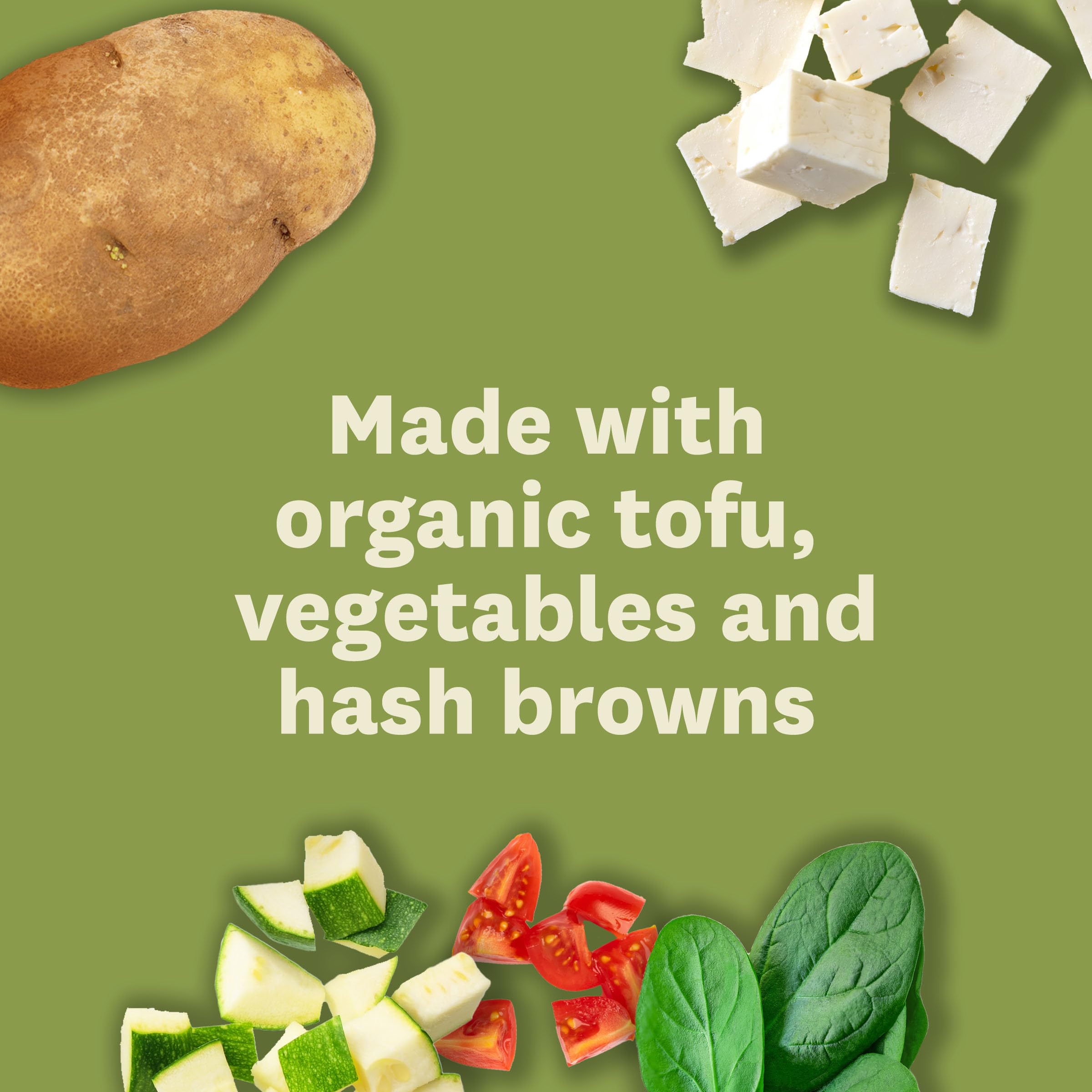 Amy's Vegan Tofu Scramble Frozen Meal - Organic Tofu with Vegetables & Hash Browns - Gluten Free, Microwave Ready - 9 Oz - Perfect for Quick Lunches, Office Meals & Healthy Vegan Dinners