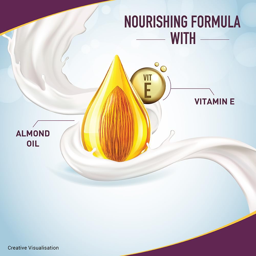 Bajaj Almond Drops Non-Sticky Body Lotion with Almond Oil & Vitamin E - 600ml Long Lasting Moisturizer for Nourished, Smooth Skin - Perfect for Daily Hydration & Dry Skin Care