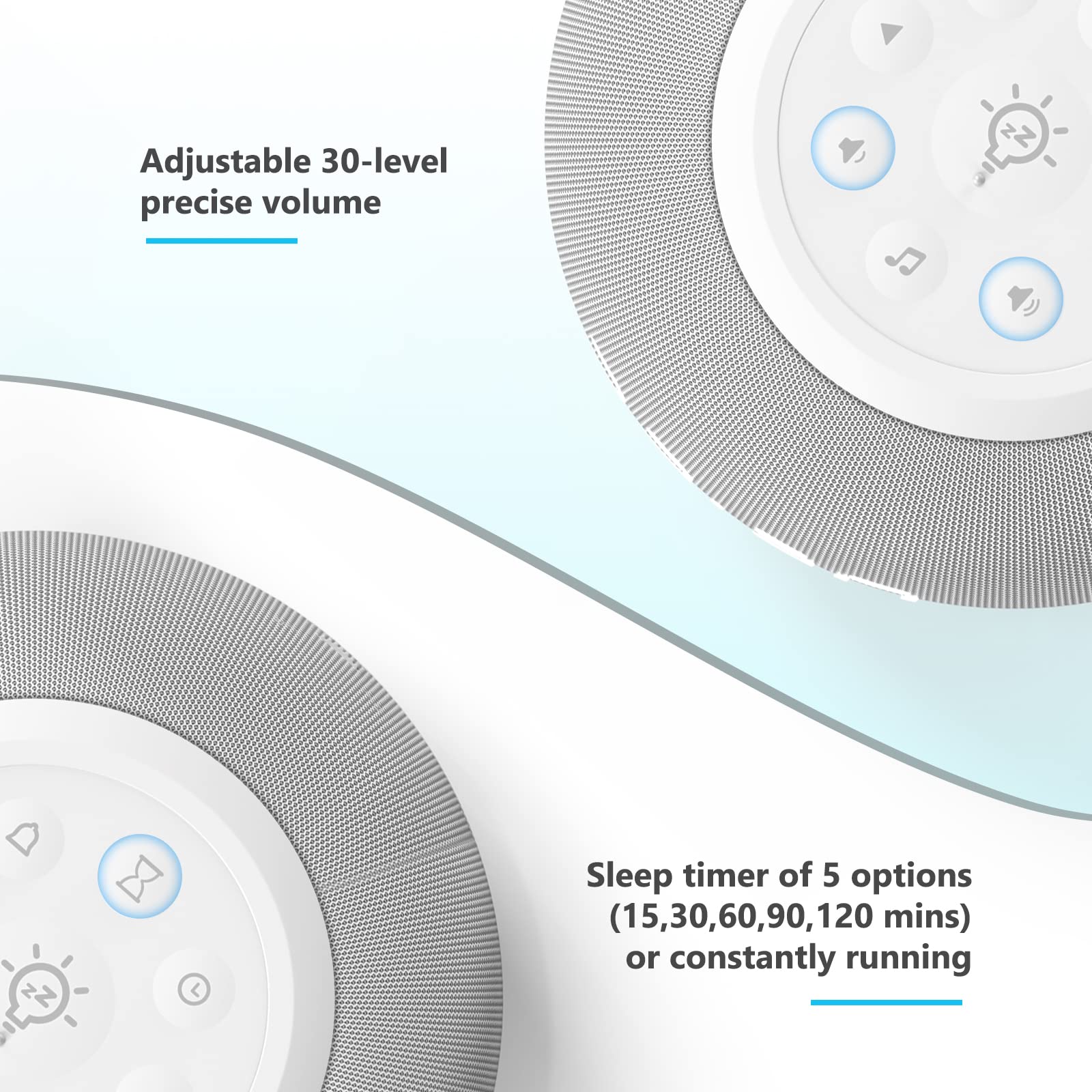 Auto-Dimmable Sound Machine Alarm Clock with Night Light - 20 Soothing Sounds, LED Display & Sleep Timer | White Noise Soother for Baby, Adults & Bedrooms | Perfect for Nursery, Office & Relaxation