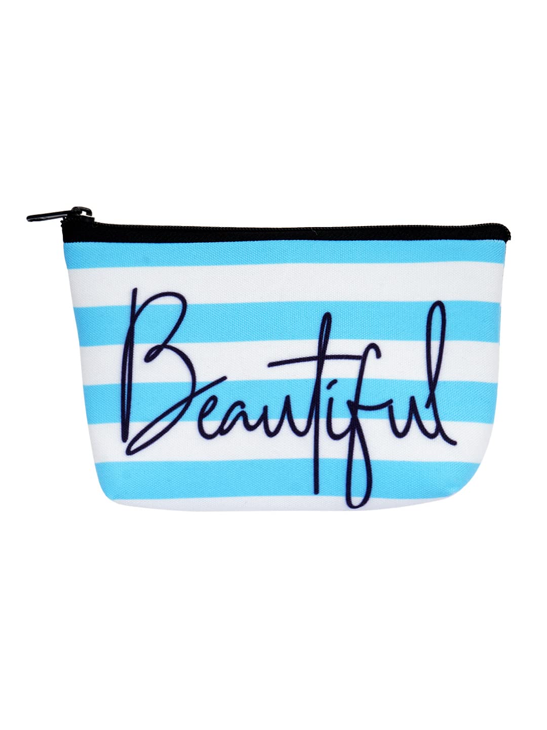**Crazyify Printed Makeup Pouch for Women – Waterproof Canvas Cosmetic Bag with Zipper, Travel Toiletry Organizer – Perfect for Travel, Gym & Daily Essentials Storage**