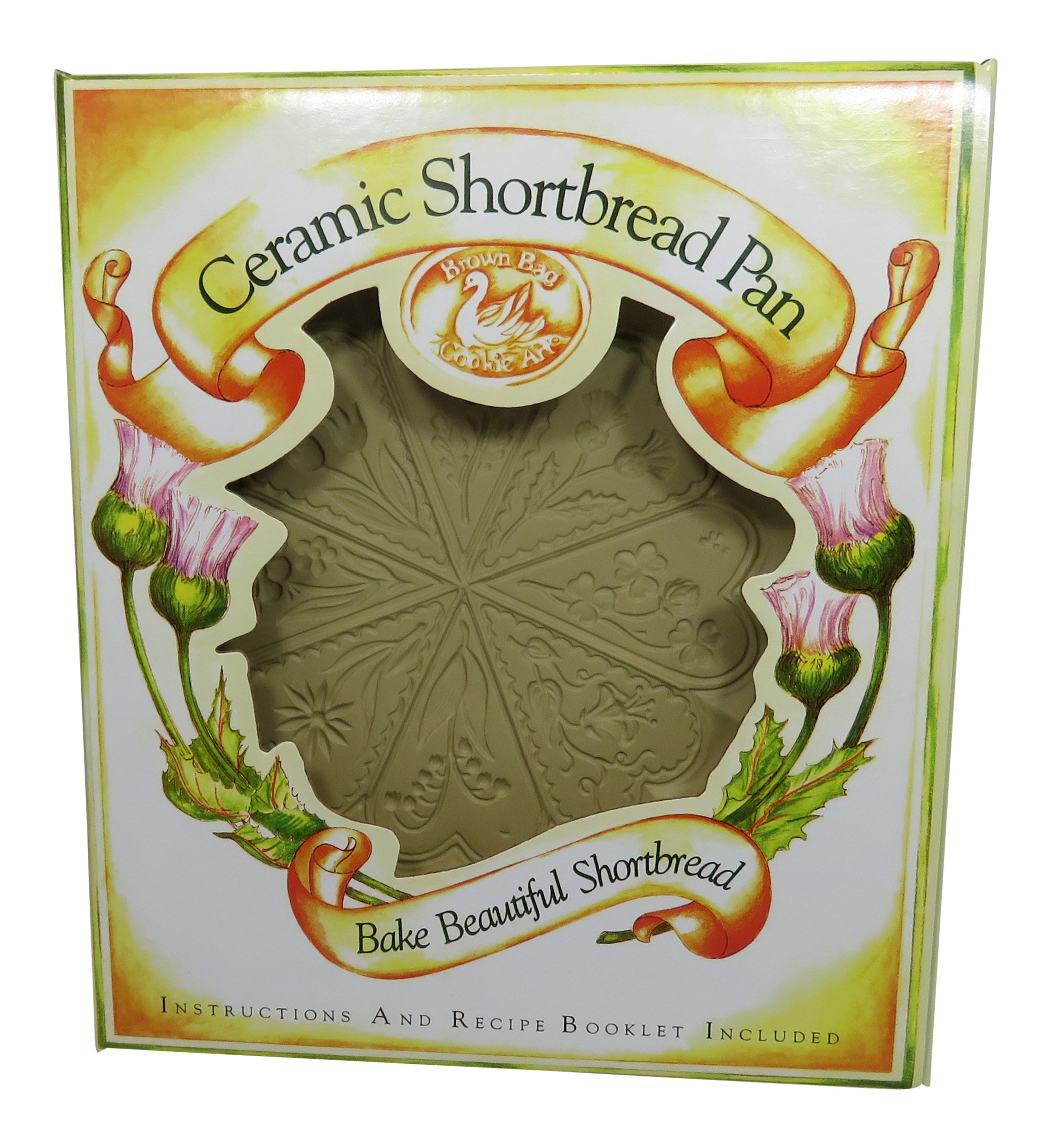 Organic Brown Bag Meadow Flowers Shortbread Pan - Perfect for Baking Homemade Cookies, Cakes & Pastries - Ideal for Gifts, Tea Parties & Holiday Treats
