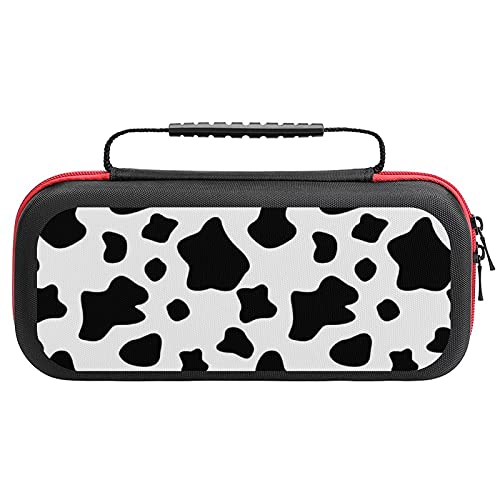 Nintendo Switch Protective Hard Shell Carrying Case with Cow Print - Portable Travel Pouch for Gaming Console, Perfect for Travel, Commuting & On-the-Go Gaming Protection