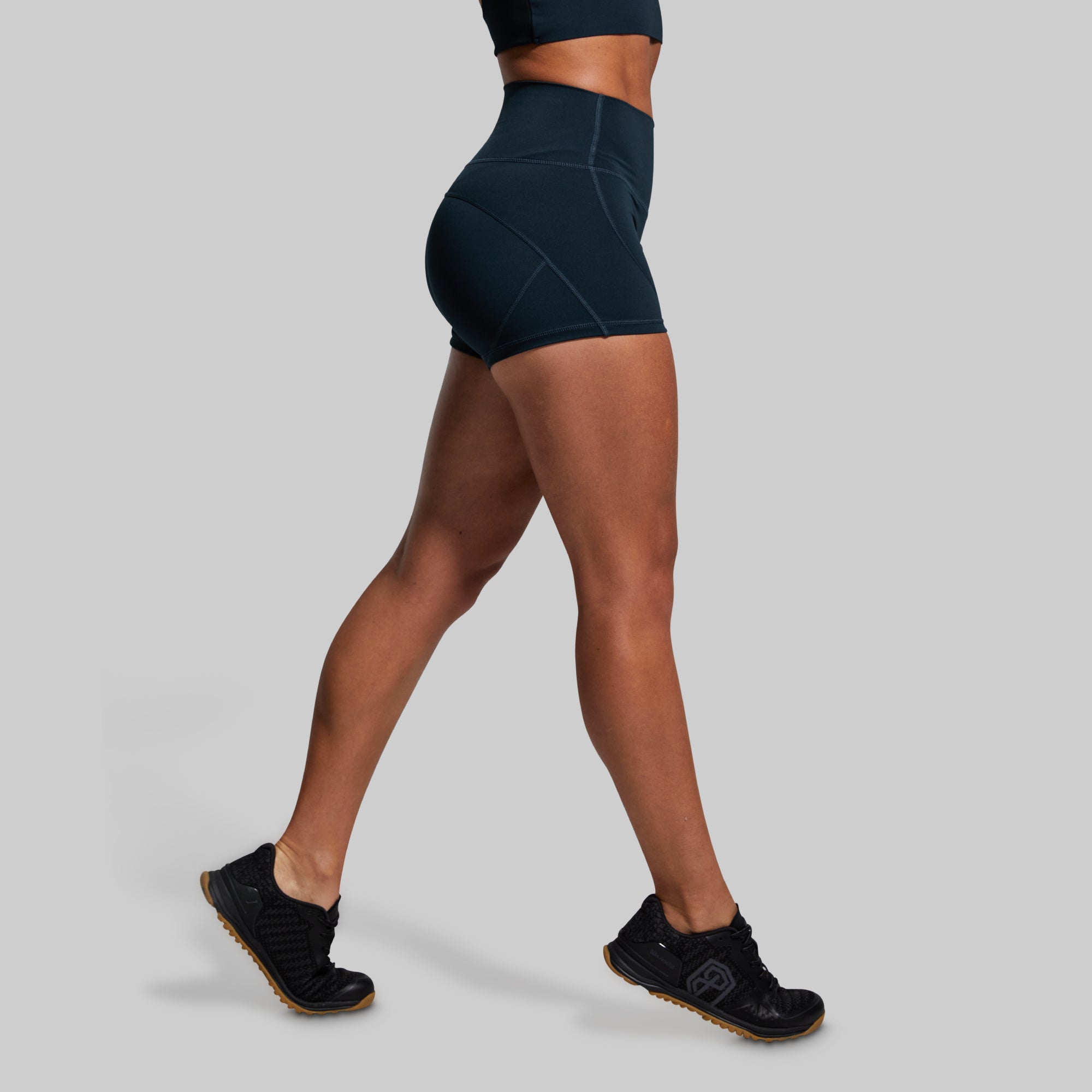 High Waisted Booty Shorts for Women - Deep Teal Workout & Yoga Shorts - Perfect for Gym, Running, and Summer Outfits