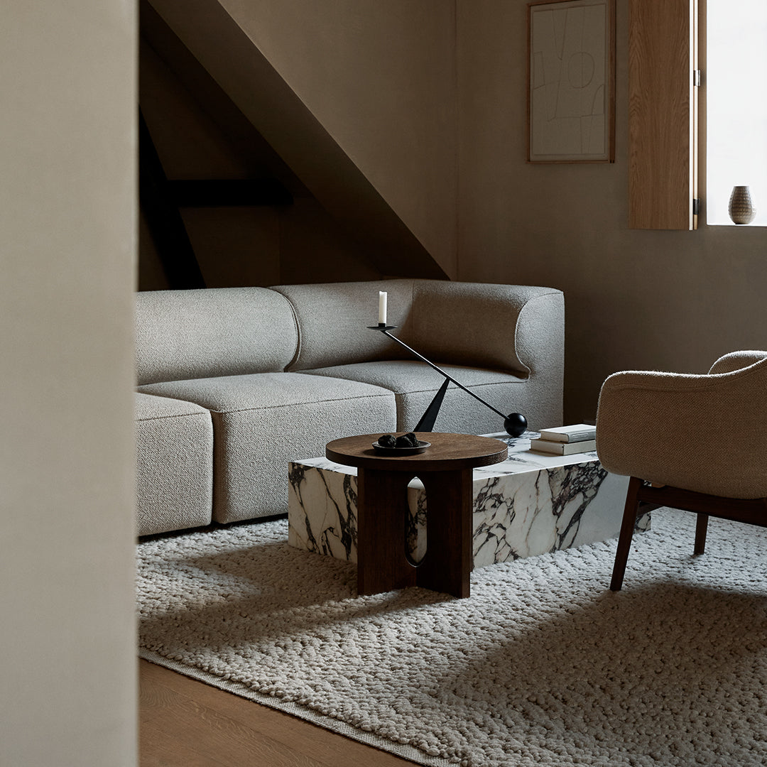 Nina Bruun Gravel Rug - Modern Handwoven Jute Area Rug for Living Room, Bedroom, or Dining Room - Eco-Friendly Natural Fiber Floor Decor for Boho & Scandinavian Home Style