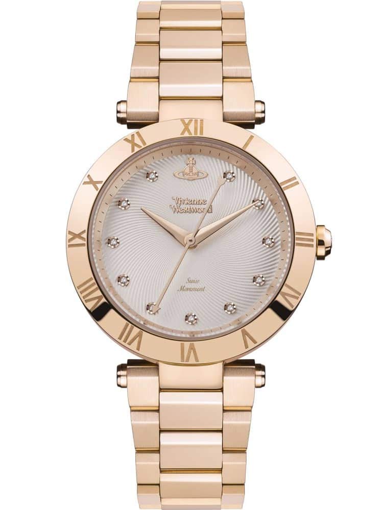 Vivienne Westwood Montagu Ladies Quartz Watch - Silver Dial & Rose Gold Stainless Steel Bracelet | Elegant Women's Fashion Watch for Daily Wear, Office & Special Occasions