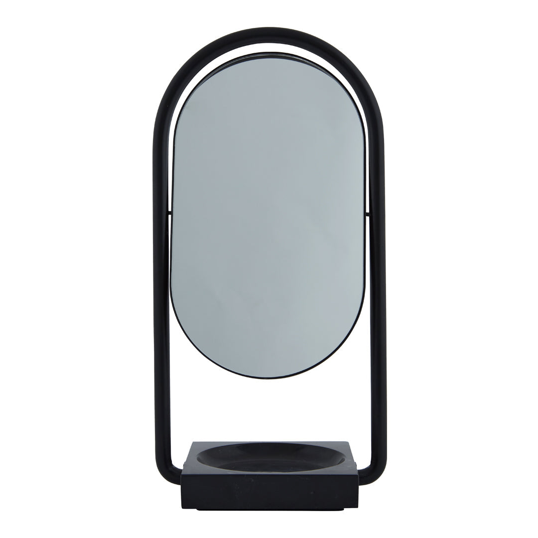 Angui Table Mirror - 2 Pack, Adjustable Vanity Mirror with LED Lights for Makeup, Dressing, and Skincare - Perfect for Bedroom, Bathroom, and Salon Use
