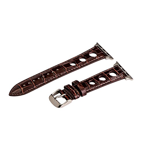 Brown Croco 3 Hole Bands / Steel Hardware