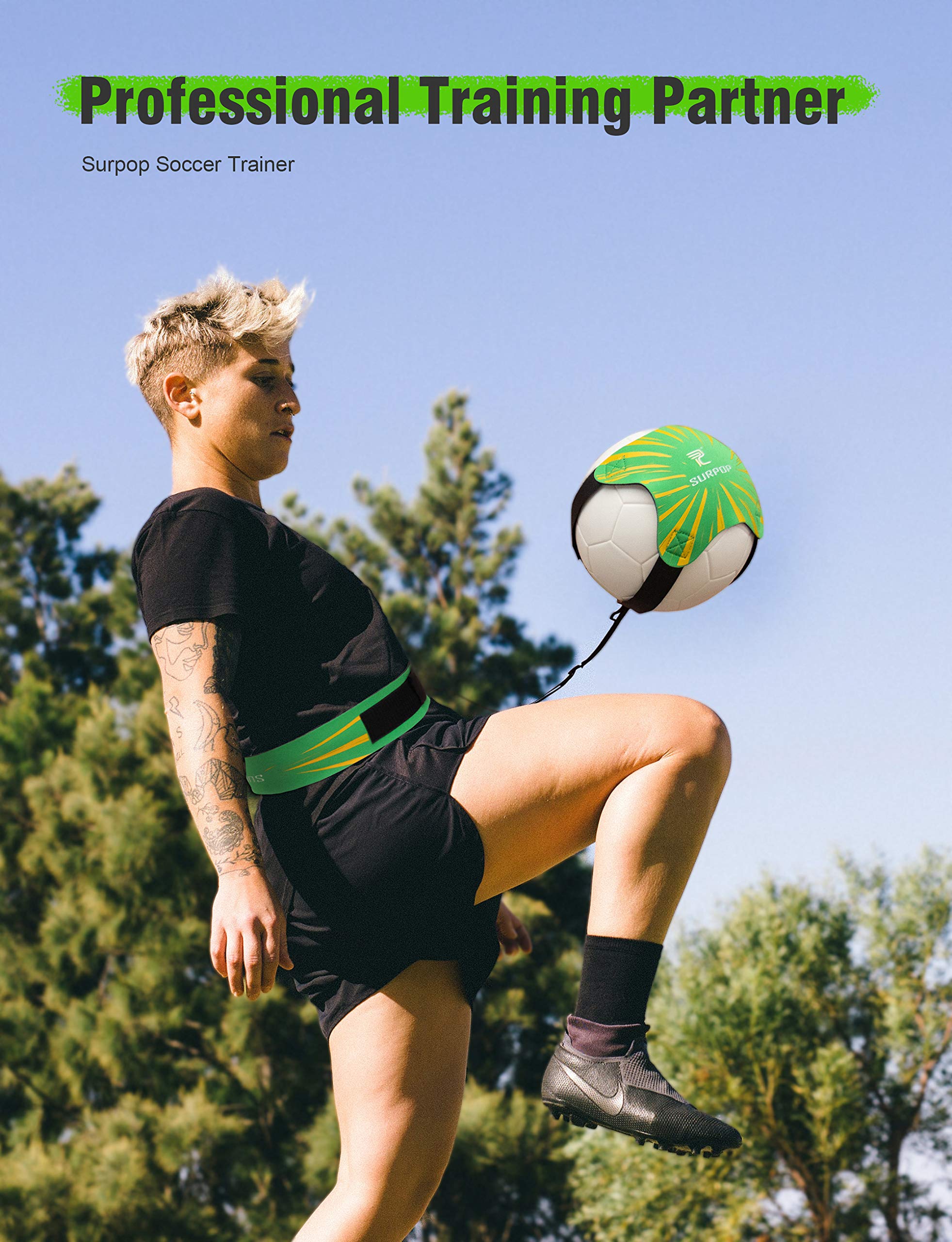 Adjustable Waist Belt for Soccer Volleyball Rugby Training - Solo Practice Aid for Kick Throw Control Skills - Perfect for Kids & Adults - Ideal for Backyard Drills, Team Practice & Individual Skill Development