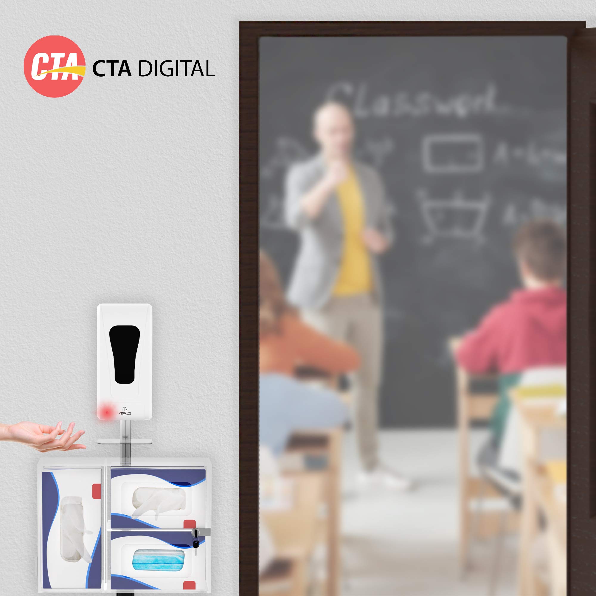 Compact Mobile Sanitizing Station with Automatic Soap Dispenser - Portable Hand Sanitizer Stand for Home, Office, and Public Spaces - Touchless Hygiene Solution for Germ Protection