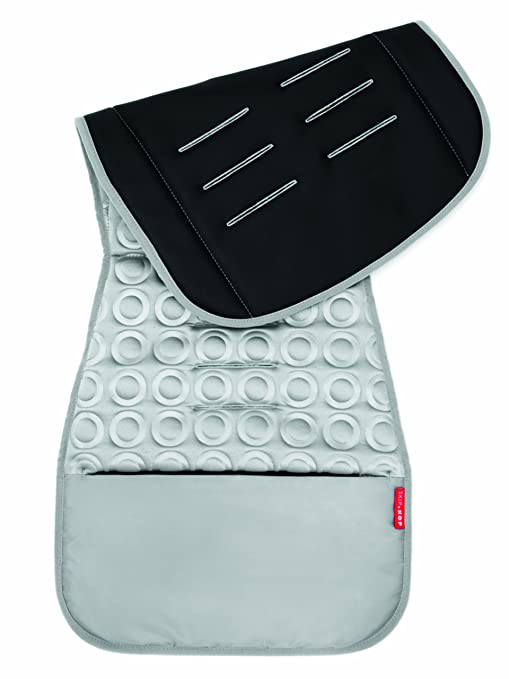 Skip Hop Waterproof Cushioned Memory Foam Stroller and Car Seat Liner - Universal Fit for Baby Strollers & Car Seats - Soft Platinum Gray - Perfect for Travel, Shopping & Outdoor Adventures