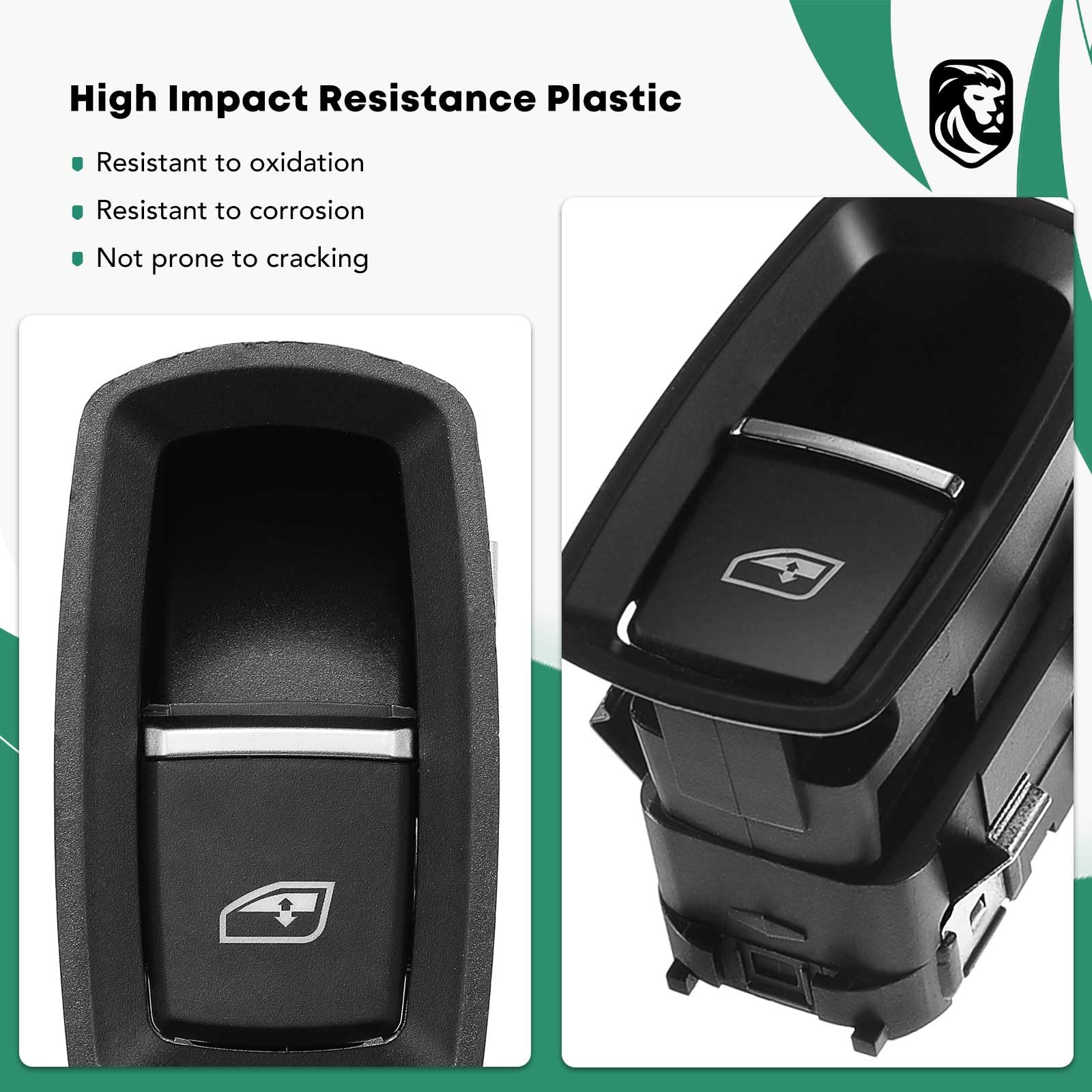 YHTAUTO Power Window Switch Replacement for Porsche Cayenne 911 Panamera Cayman - 4 Pin Front or Rear Window Control Switch - Compatible with 2003-2023 Models - Easy DIY Installation for Car Window Repair & Maintenance