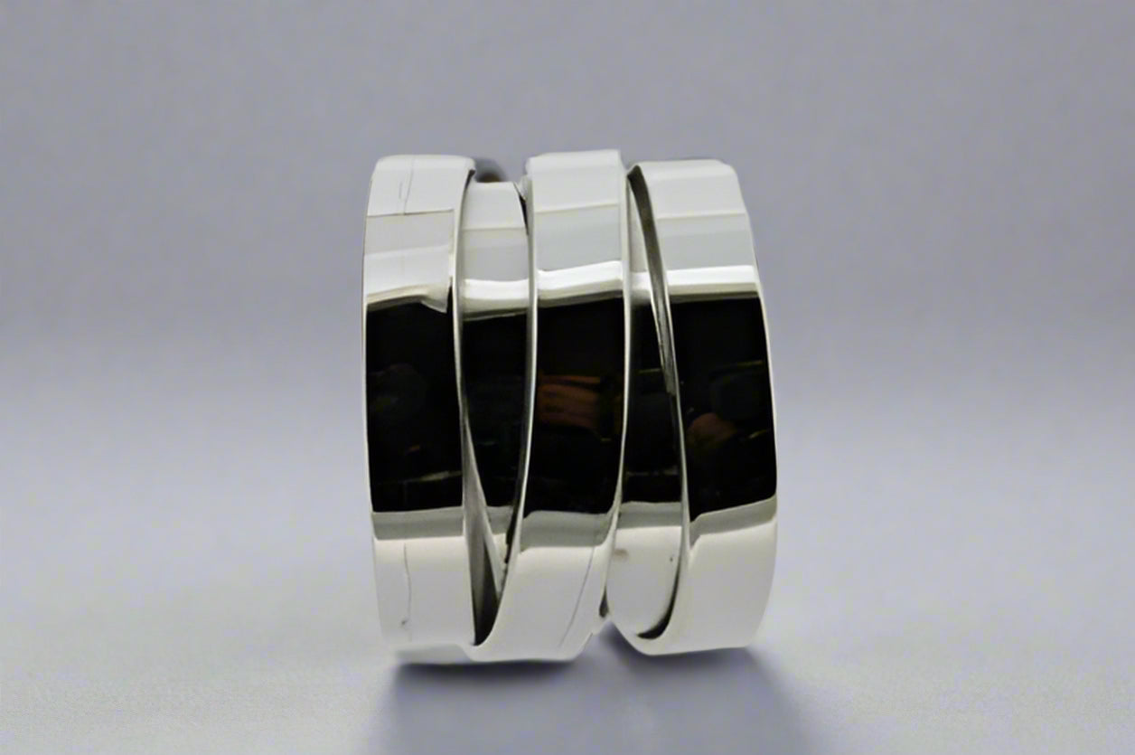Sterling Silver Flat Knot Ring for Women - Elegant Minimalist Jewelry for Everyday Wear, Gifts & Special Occasions