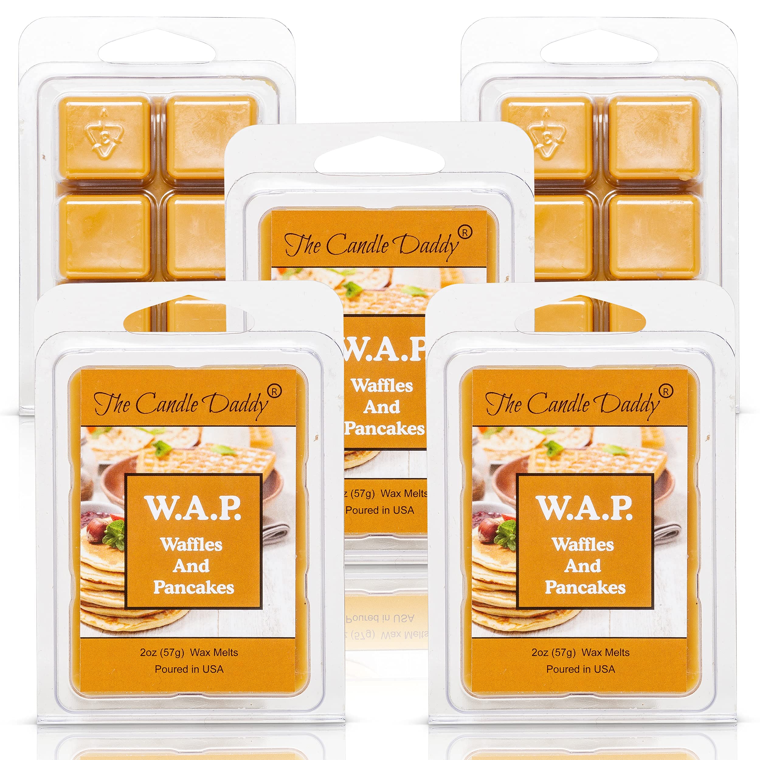 Waffles and Pancakes Scented Wax Melts - Syrup & Butter Aroma - 6 Cubes (2oz) - Strong Fragrance for Wax Warmers - Perfect for Home, Office & Relaxation