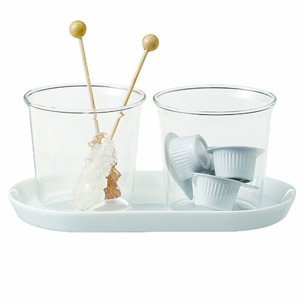 KINTO CAST Milk & Sugar Set 8442 - Ceramic Coffee Creamer & Sugar Bowl for Home, Cafe & Restaurant Use