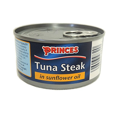 Princes Tuna Steak in Sunflower Oil - 185g (Pack of 12) | Premium Canned Tuna for Salads, Sandwiches & Healthy Meals | High Protein, Keto & Paleo Friendly