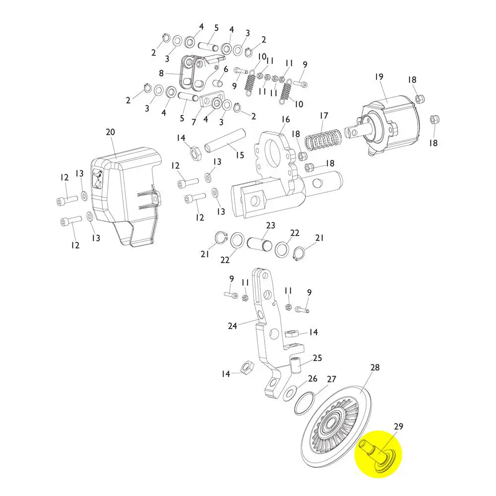 Original Corghi 4 106180 OEM Bead Breaker Disc Pin - Compatible with AM50, AM500 & MasterJ Tire Changers - Replacement Part for Tire Repair Shops & Auto Service Centers