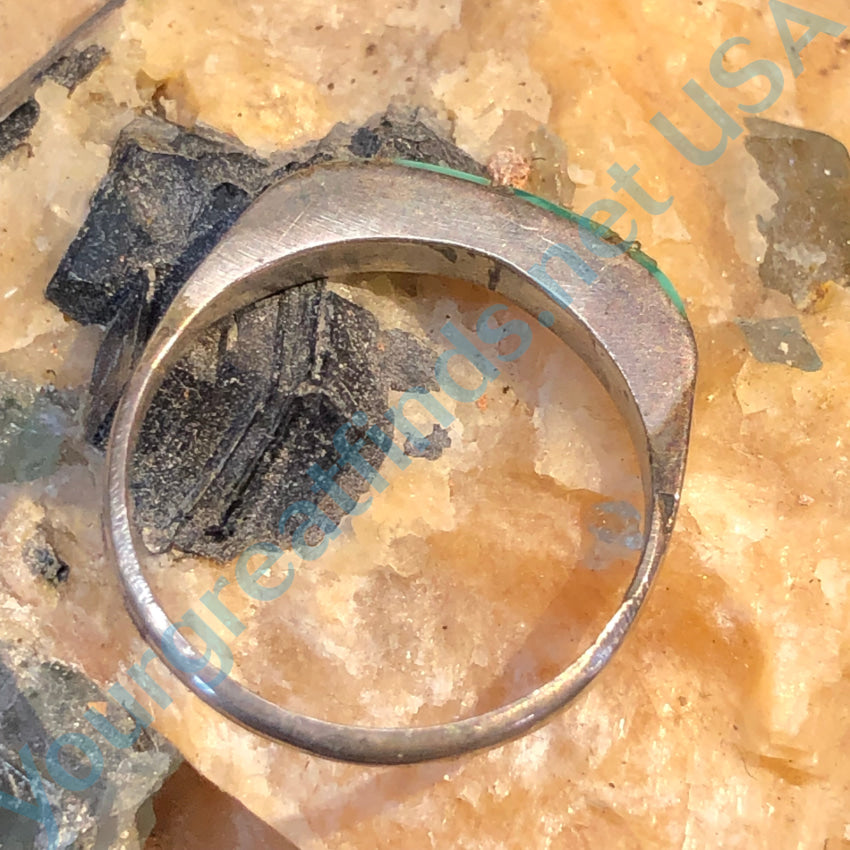 Sterling Silver Navajo Turquoise Inlay Row Ring - Size 6.5 - Handmade Southwest Jewelry for Women - Perfect for Boho, Western & Native American Fashion