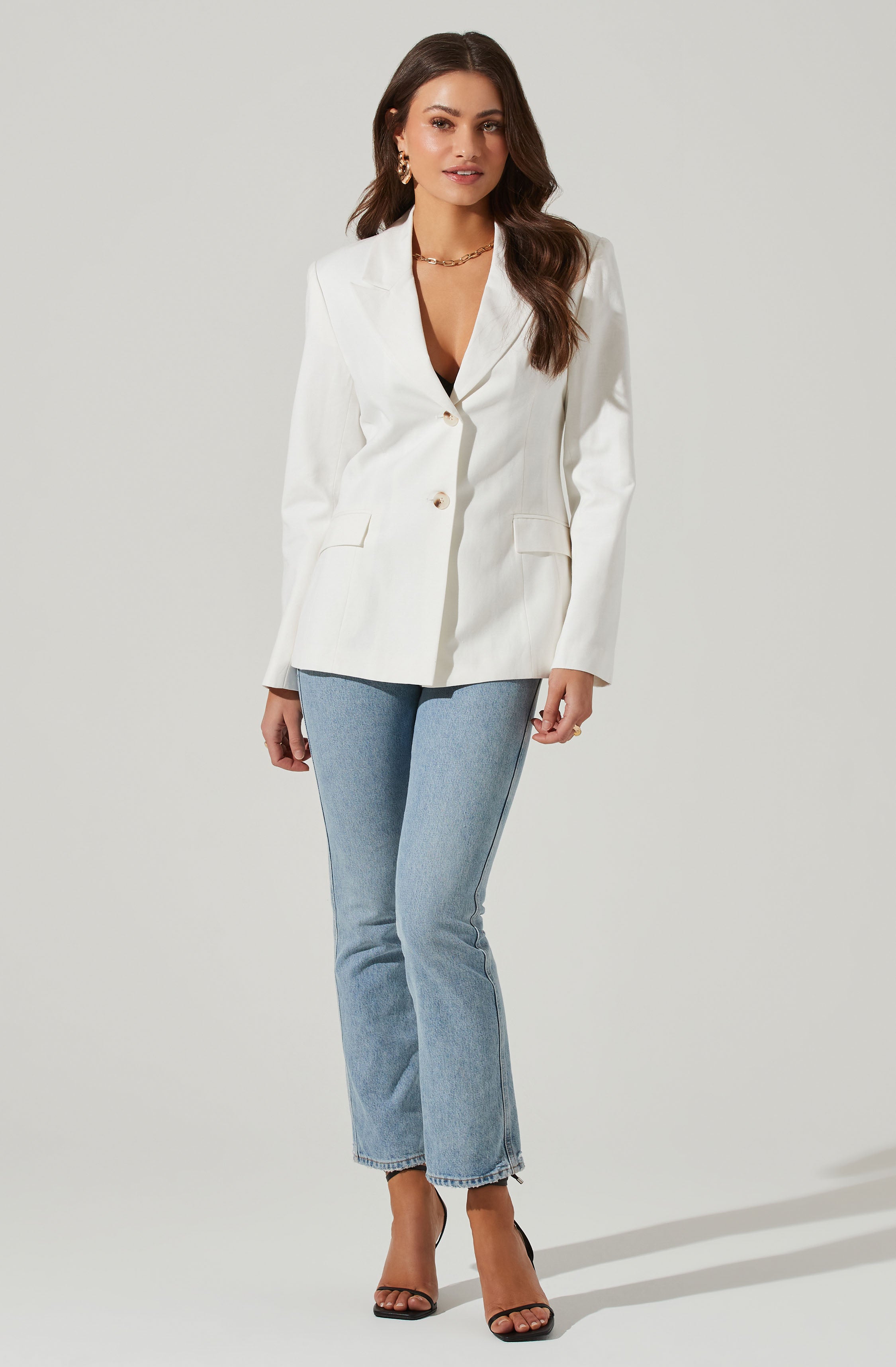 Women's Slim Fit Stretch Buttoned Blazer Jacket for Office Work & Business Casual Outfits | Professional & Stylish Workwear