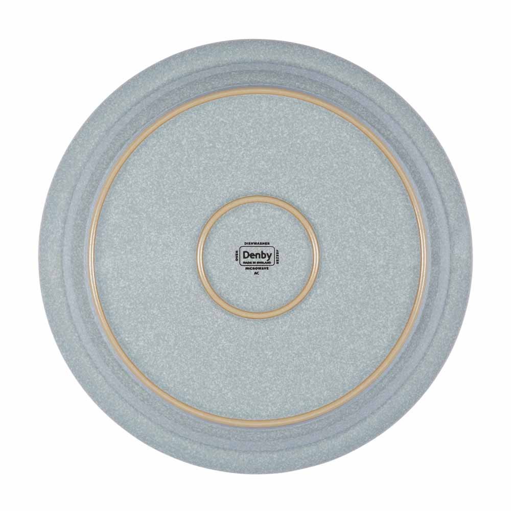 Denby Elements Light Grey Dinner Plates Set of 4 - 26.5cm Microwave & Dishwasher Safe Stoneware - Chip Resistant Ceramic Tableware for Everyday Dining, Dinner Parties & Restaurant Use