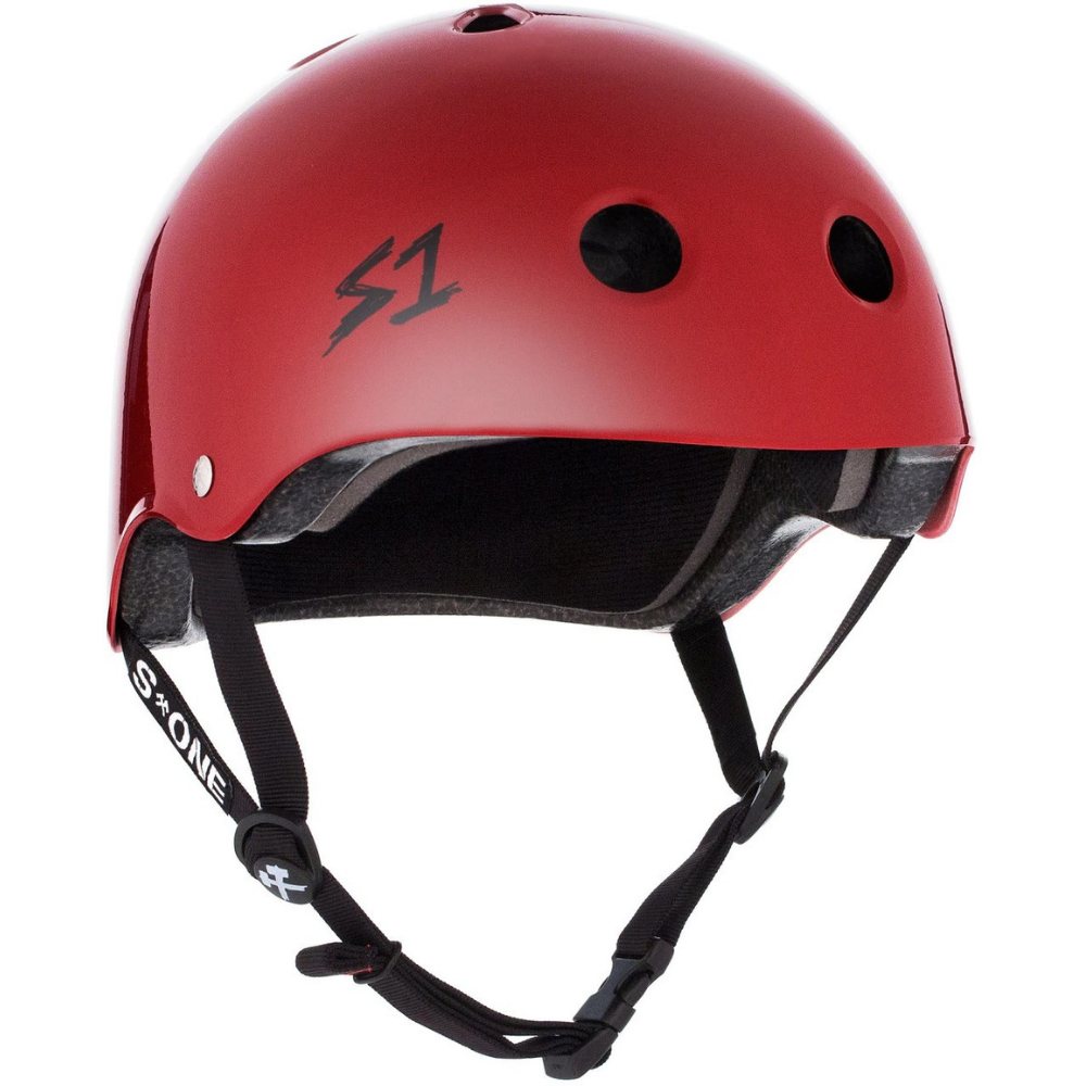 S One Lifer Helmet - Matte Scarlet Red Motorcycle Helmet for Men & Women - Lightweight DOT Certified Full Face Helmet for Street Bike, Cruiser & Commuting Riders