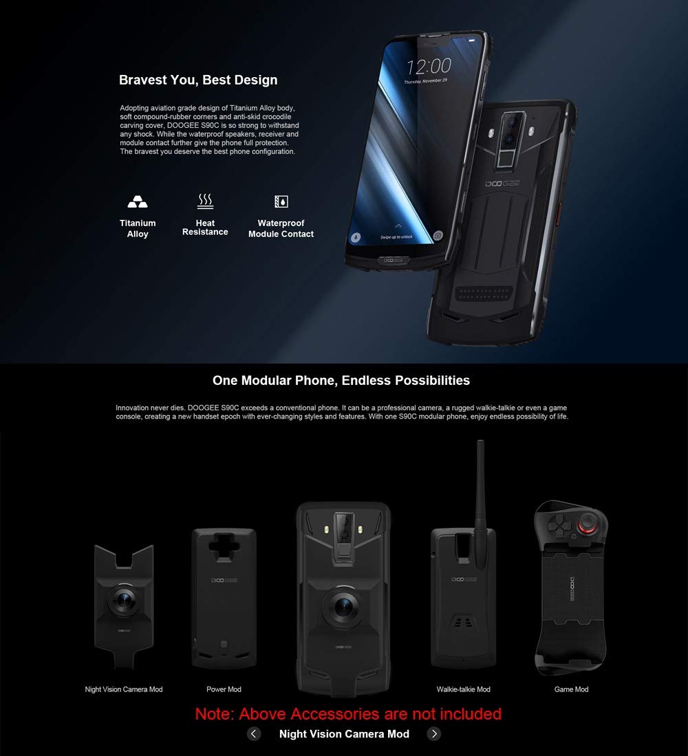 S90C Rugged Smartphone 4GB+64GB, IP68/IP69K Waterproof Dustproof Shockproof, MIL-STD-810G Certified, 5050mAh Long-Lasting Battery, Dual Rear Cameras, Face & Fingerprint Unlock, 6.18