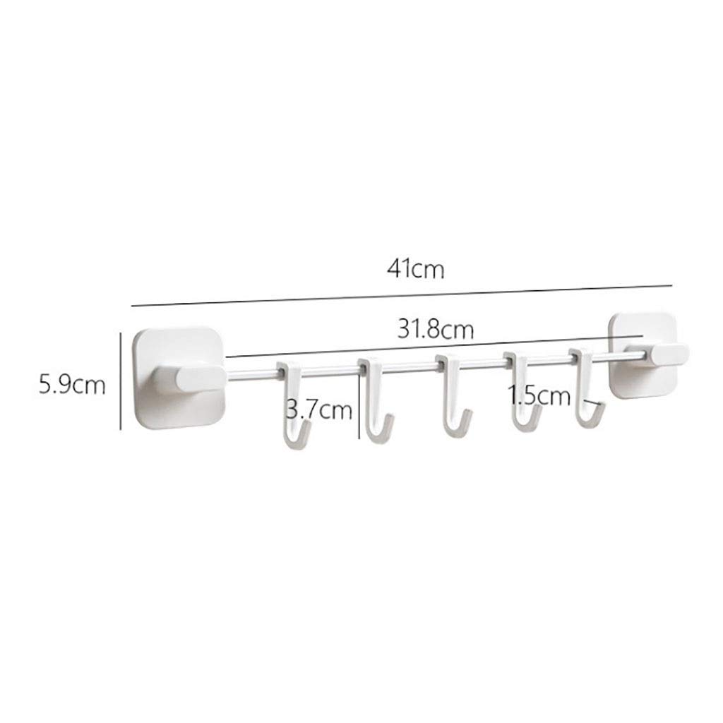 Wall Mount Hook - 5 Pack Decorative Coat & Hat Hanger for Entryway, Bathroom, Closet & Kitchen Organization - White | Space Saving Home Storage Solution for Coats, Bags, Towels & Hats