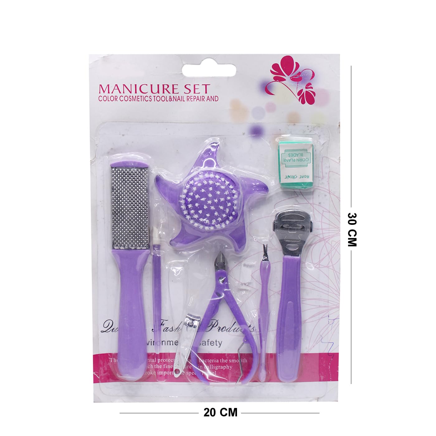 KYNA Professional Manicure Pedicure Kit - 8 Piece Nail Care Set with Dead Skin Remover Tools for Women & Girls - Perfect for Home Spa, Salon & Travel Nail Care