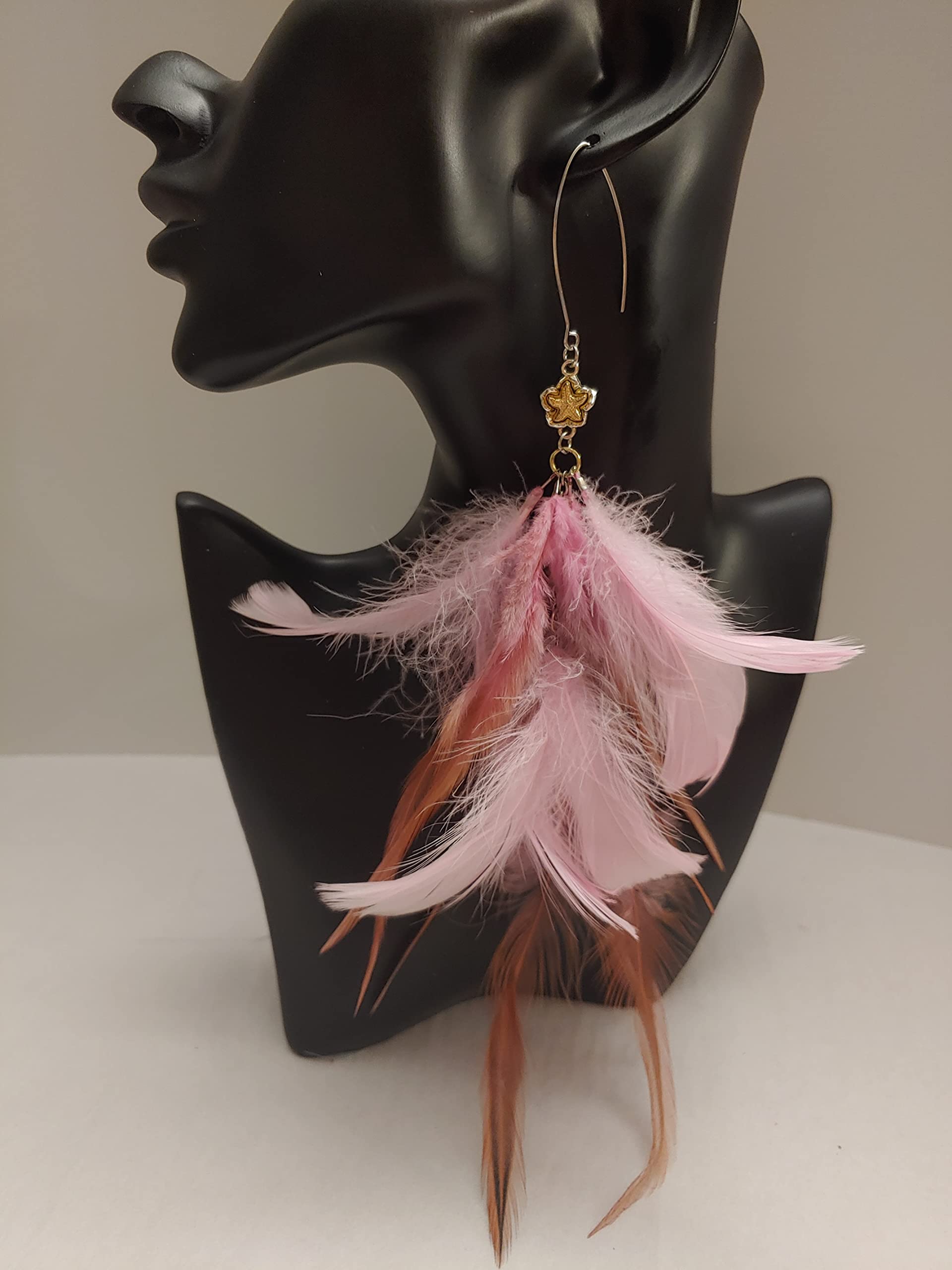 Trendy Pink Shoulder Duster Earrings for Women - Elegant Long Drop Earrings for Party, Wedding & Evening Wear