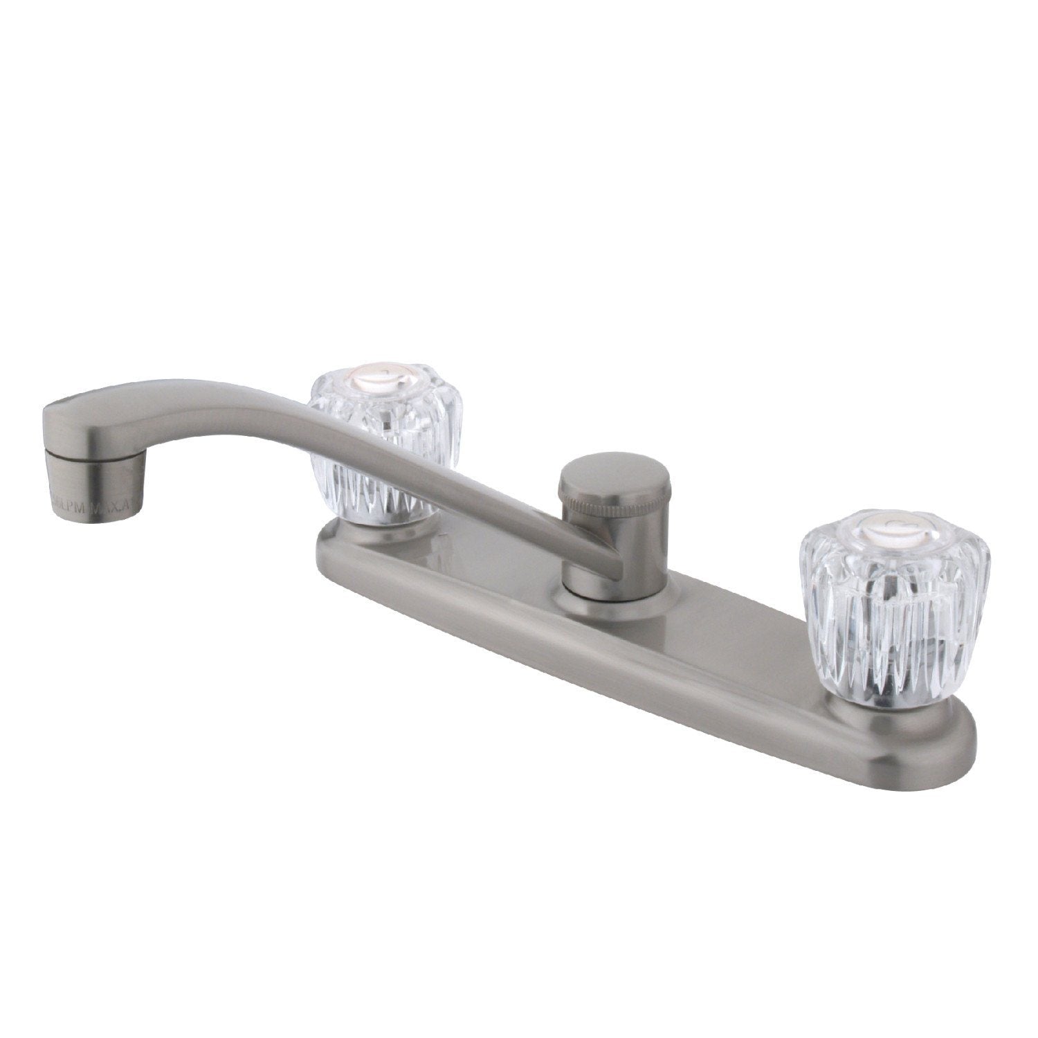 Americana Two-Handle 8-Inch Centerset Kitchen Faucet with Brass Construction - Perfect for Farmhouse, Cottage & Traditional Style Kitchens