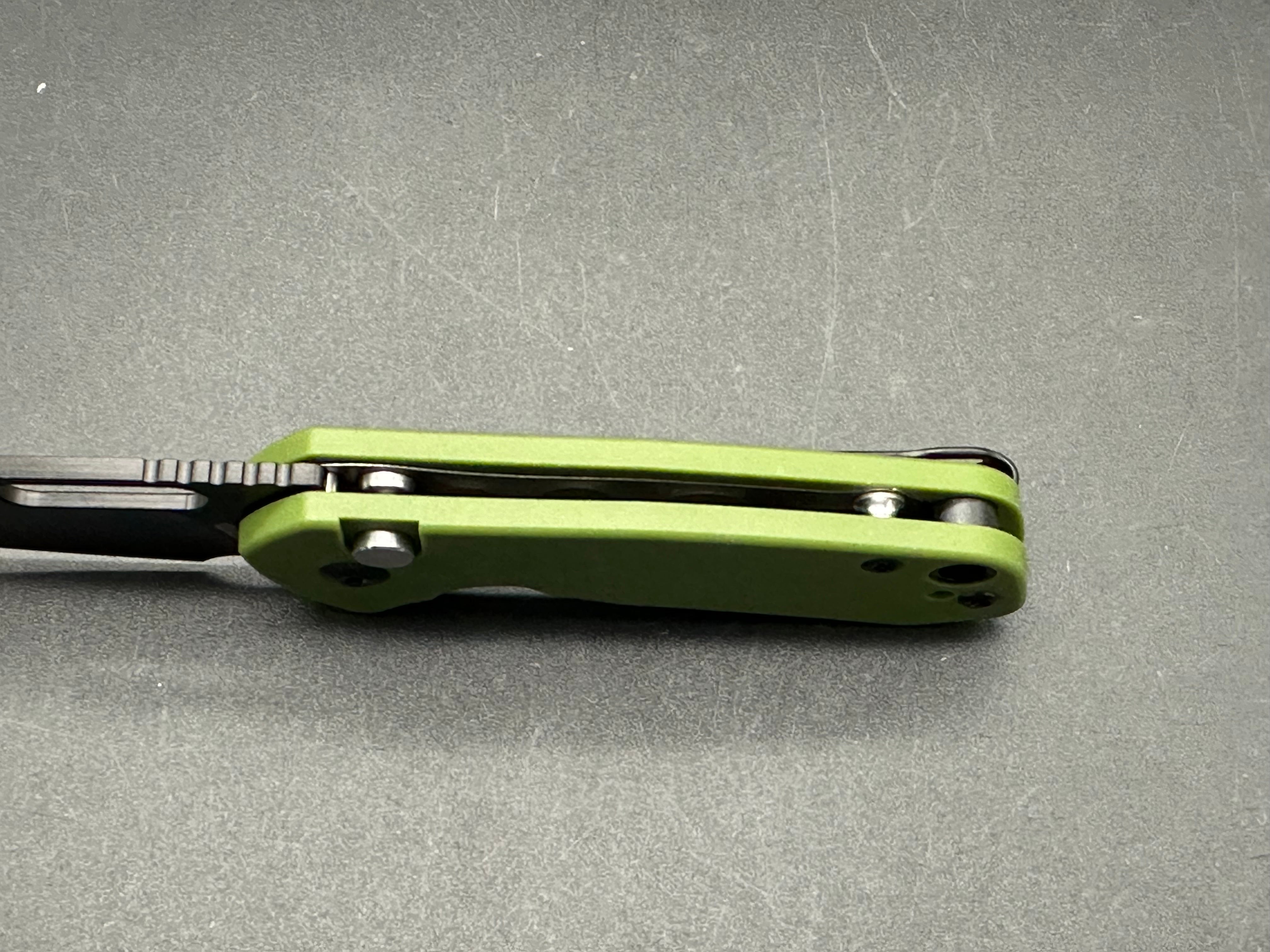 CJRB Mini Pyrite Pocket Knife - D2 Steel Blade, Green G10 Handle - EDC Folding Knife for Camping, Hiking & Everyday Carry