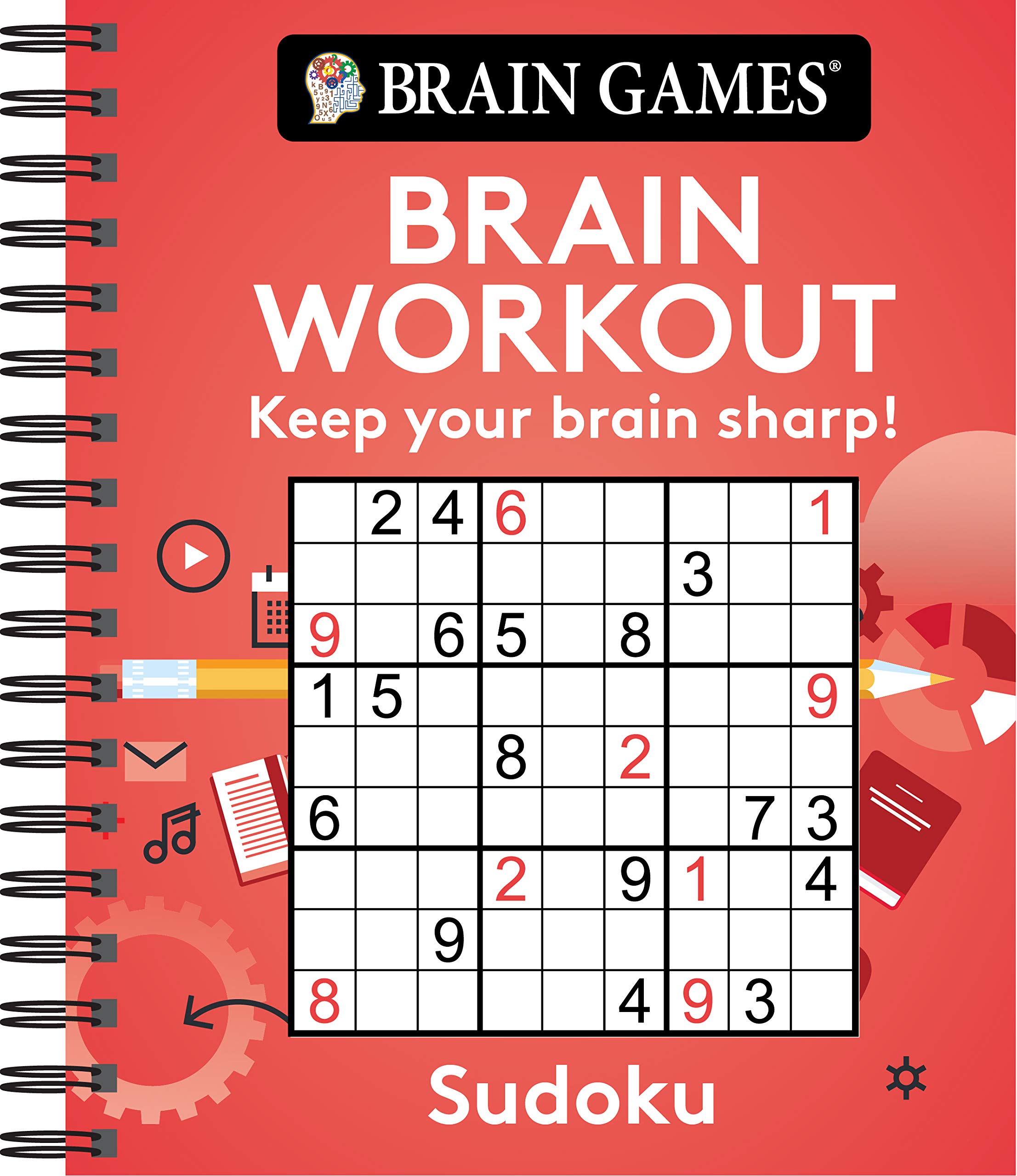 Brain Games - Sudoku Puzzle Book for Adults: Improve Memory & Focus | Perfect for Travel, Office Breaks & Relaxation