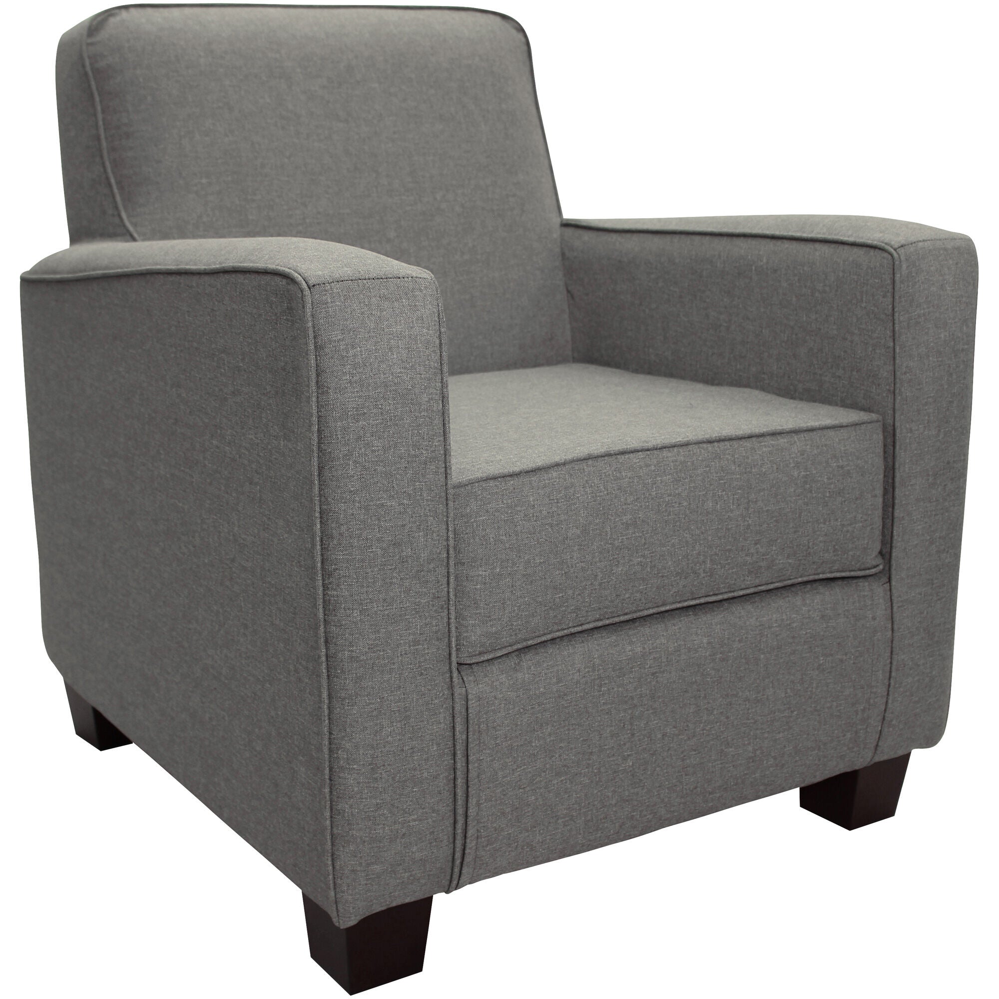 Johnston Accent Chair - Modern Upholstered Living Room Chair with Wooden Legs, Comfortable Lounge Seating for Home, Office & Reading Nook - Perfect for Small Spaces & Apartment Decor