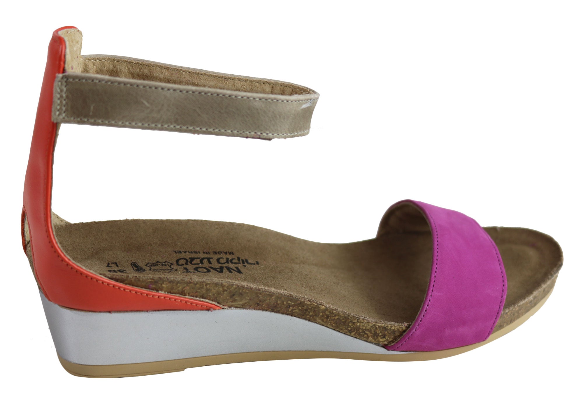 Naot Pixie Women's Leather Comfortable Cushioned Wedge Sandals - Stylish & Supportive Footwear for Walking, Travel & Summer Outfits
