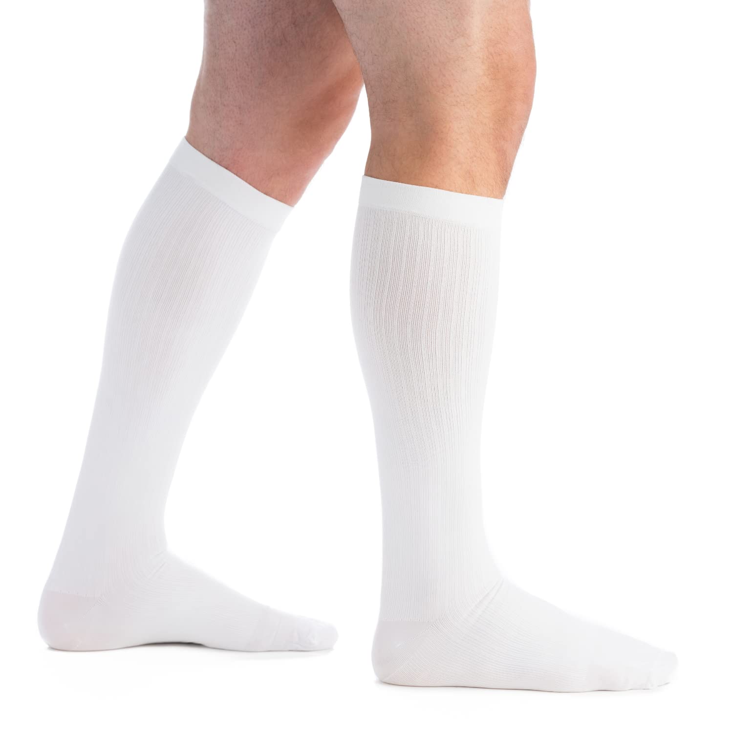 EvoNation Men's Knee High 30-40 mmHg Graduated Compression Socks for Running, Travel & Recovery - Extra Firm Support Medical Socks for Varicose Veins, Swelling & Circulation
