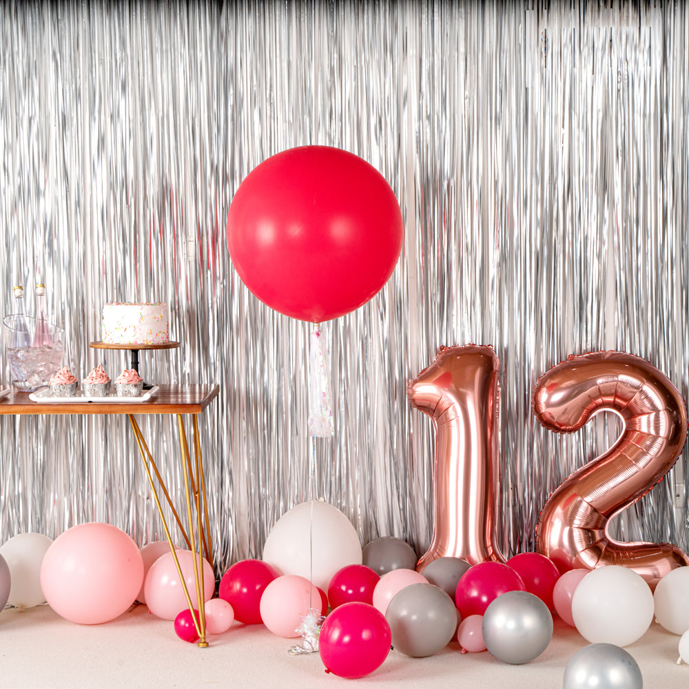 Rose Red Latex Balloons - 36 Inch, Pack of 10 | Perfect for Birthday Parties, Weddings & Romantic Decorations