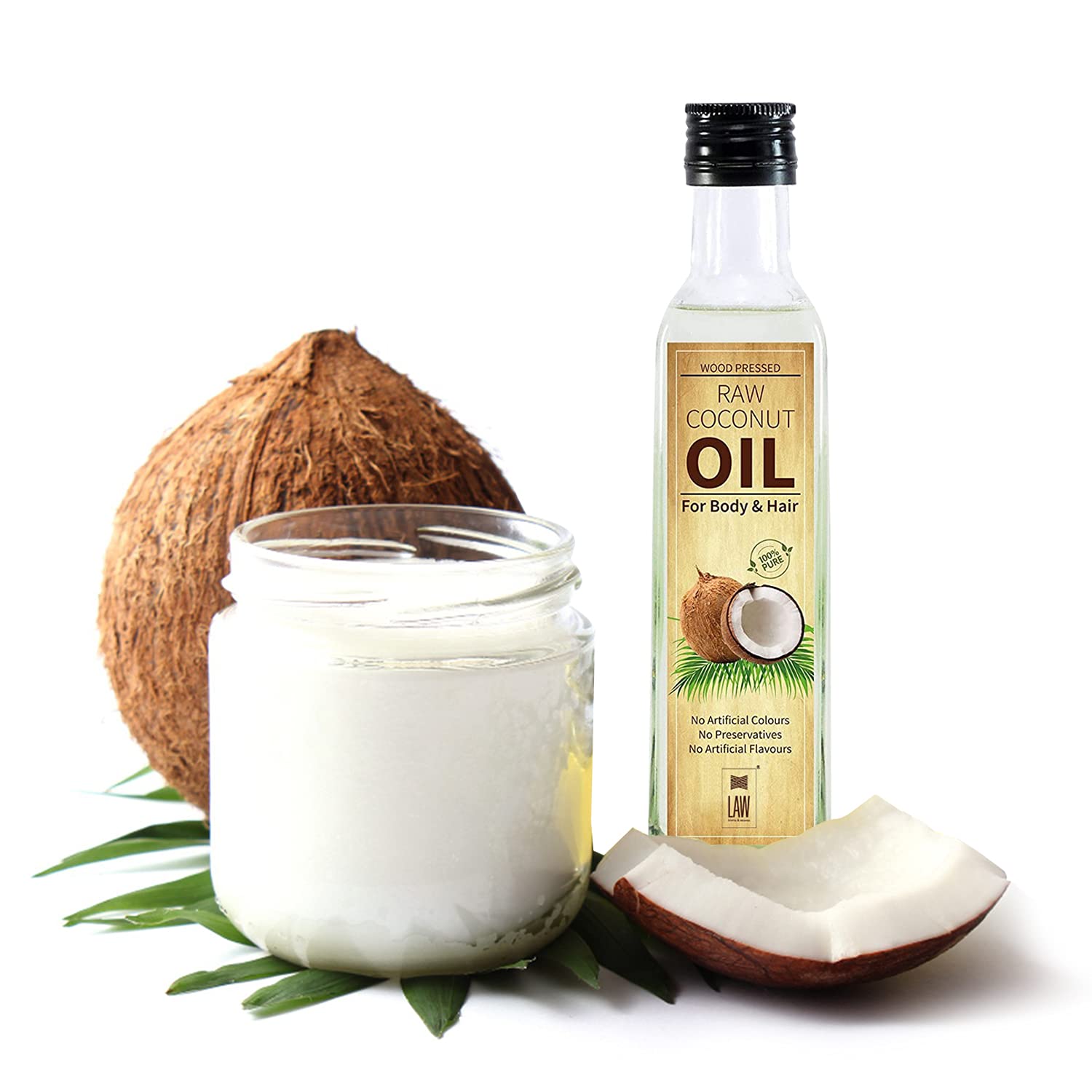Organic Virgin Coconut Oil for Skin & Hair Care - 100% Pure Cold Pressed, Unrefined, Natural Moisturizer for Face, Body & Baby - Anti-Aging, Hydration & Nourishment - 200ml - Perfect for Massage, Hair Mask & DIY Beauty Recipes