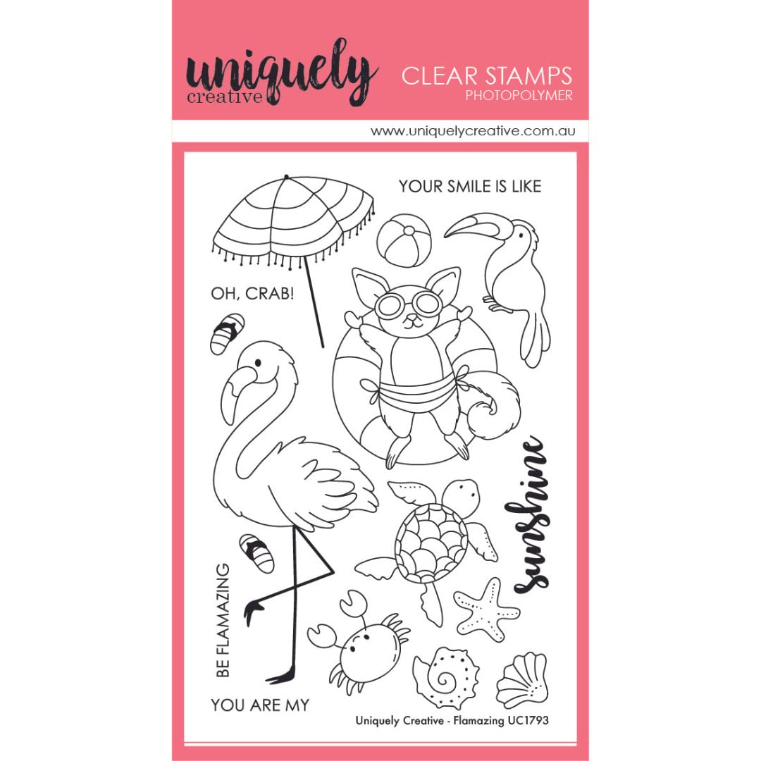 UNIQUELY CREATIVE CLEAR STAMPS FLAMAZING - Premium DIY Scrapbooking Stamps for Card Making, Journaling & Craft Projects | One Size Fits All