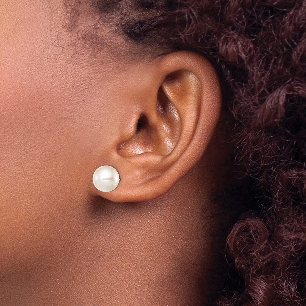 925 Sterling Silver White Freshwater Cultured Pearl Stud Earrings for Women - 9-1mm Round Shape Fine Jewelry - Perfect Gift for Her, Birthday, Anniversary & Special Occasions