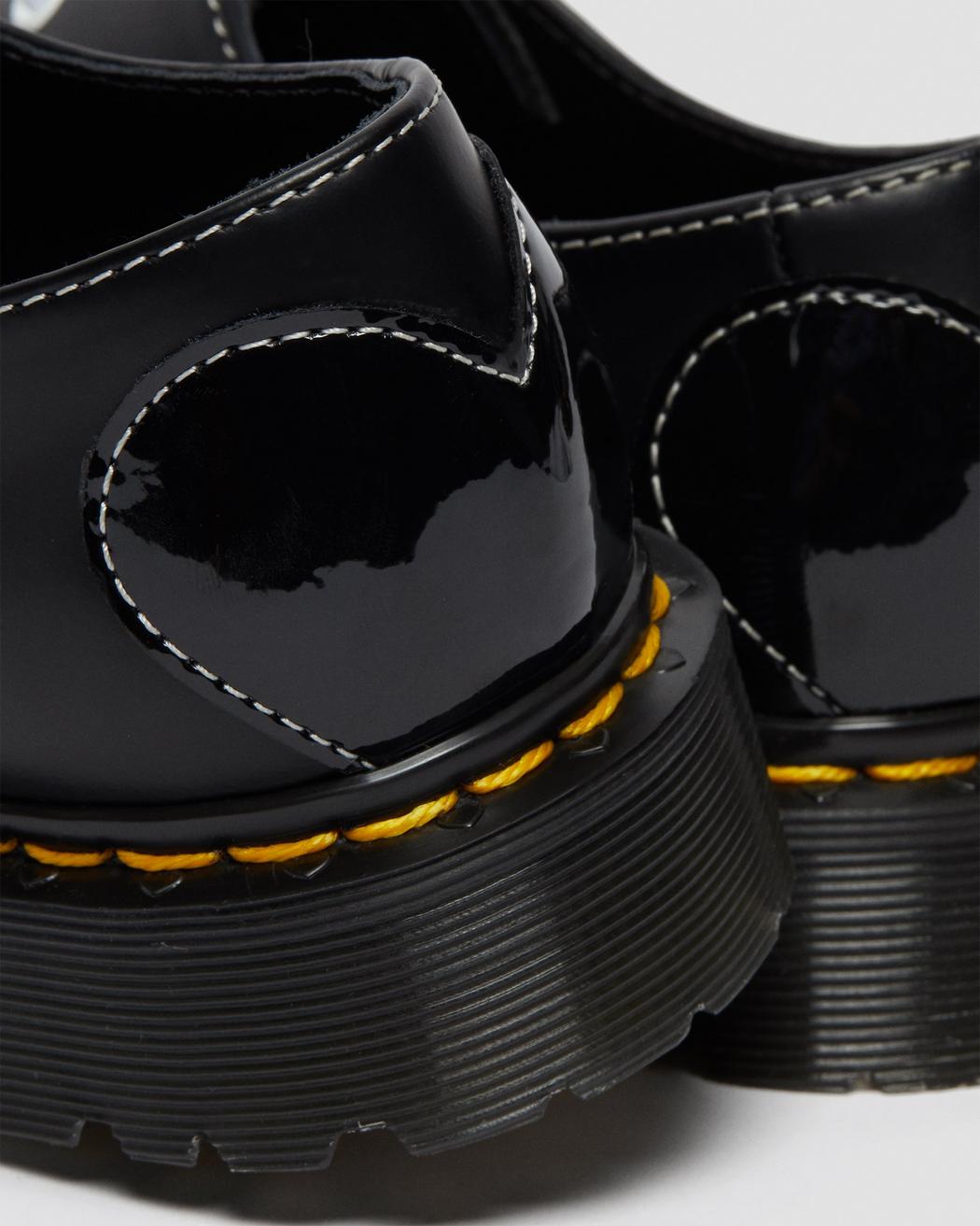 Dr. Martens 1461 Hearts Black Smooth & Patent Oxford Shoes for Men & Women - Classic 3-Eye Lace-Up Style for Casual Wear, Work & Everyday Outfits