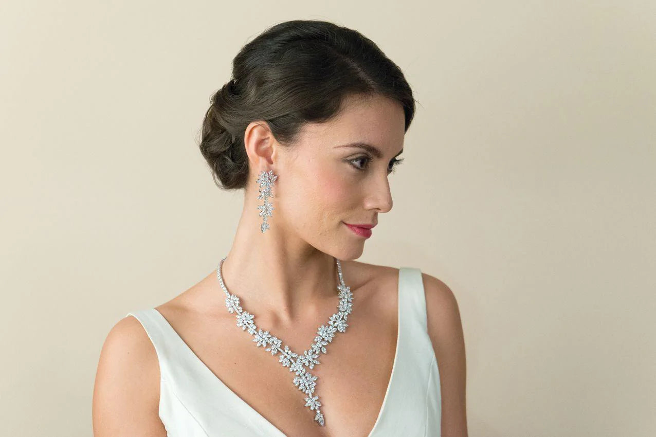 Elegant Silver Crystal Bridal Jewelry Set - Starry Night Design for Wedding, Engagement & Special Occasions | Perfect for Brides, Bridesmaids & Formal Events