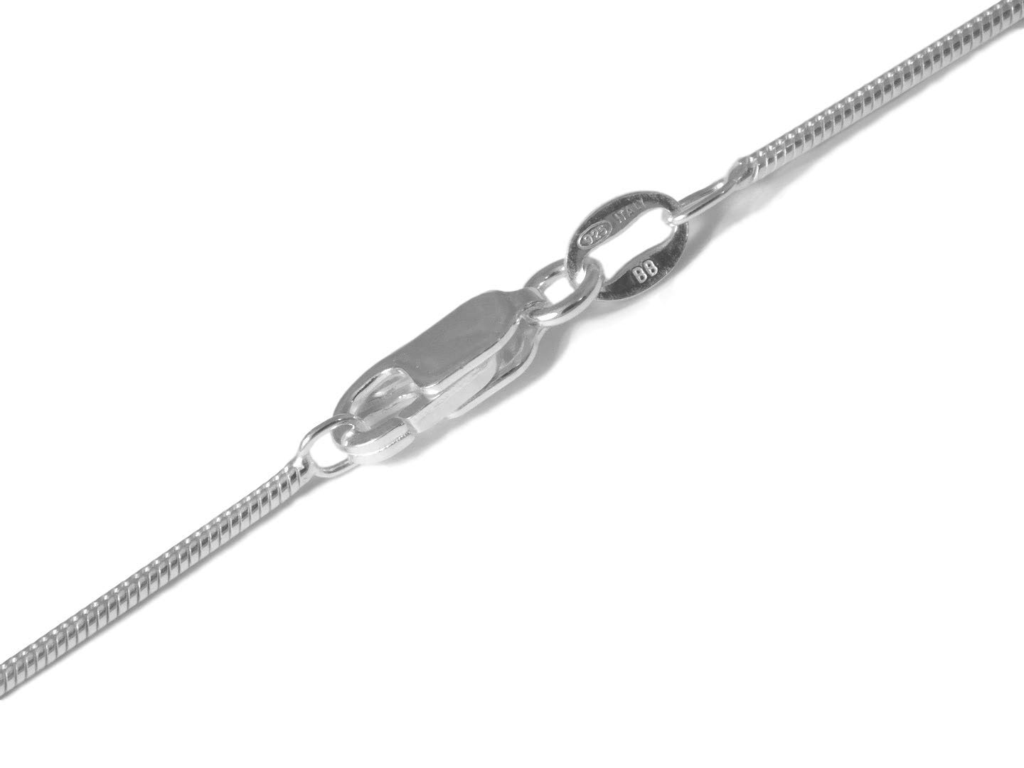 925 Sterling Silver Flexible Snake Chain Necklace - Solid Silver Round Cable Chain for Women - Perfect for Layering, Gift Giving & Everyday Wear