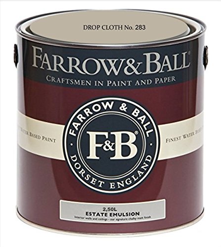 Farrow & Ball Drop Cloth No. 283 Emulsion Paint (2.5L) - Premium Matte Finish for Walls & Ceilings | Perfect for Living Rooms, Bedrooms & Home Interiors