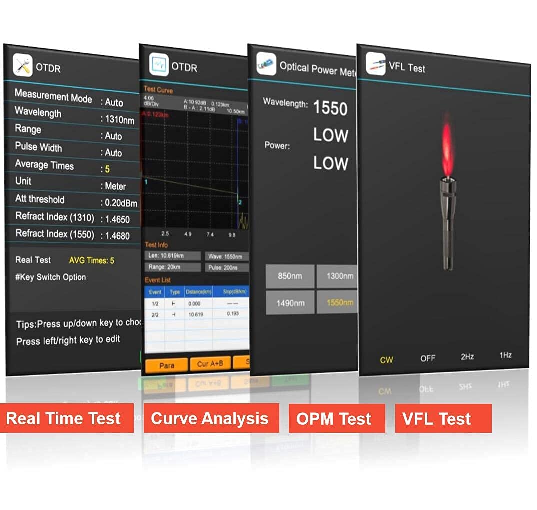 TL290T 4-in-1 Fiber Optic Tester Kit with OTDR, Power Meter, Light Source & Visual Fault Locator - 4