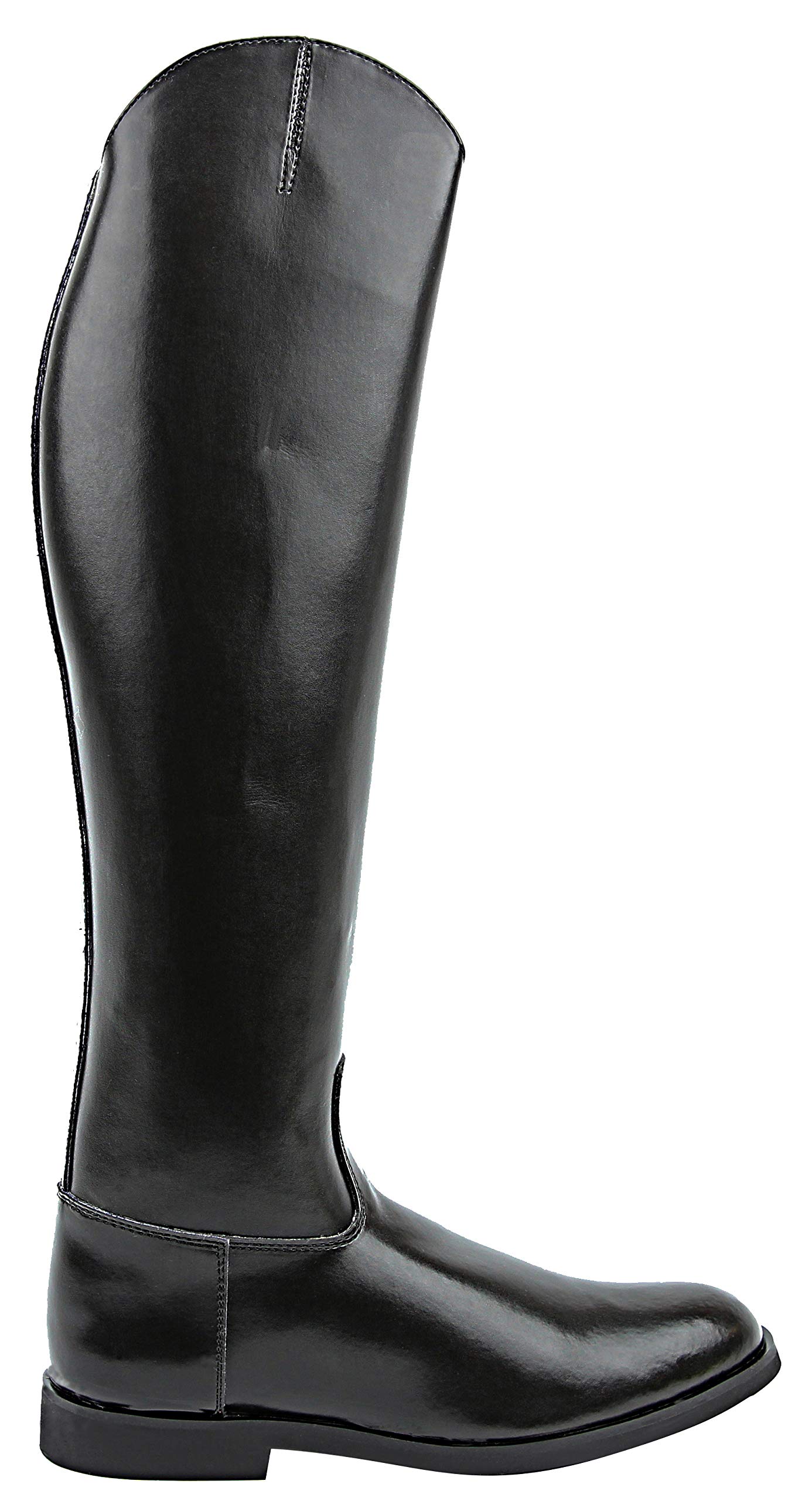 Men's Dress Riding Boots - English Equestrian Pull-On Boots for Horseback Riding - Black Leather Dressage Boots for Formal Shows & Stable Work