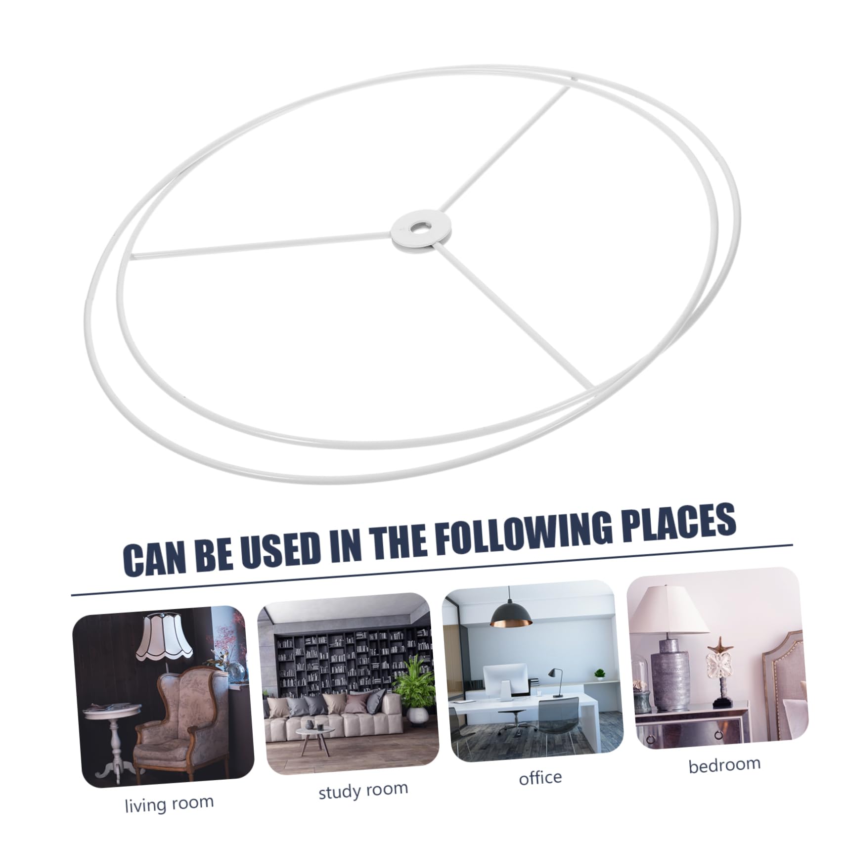 DIY Metal Lamp Shade Holder & Ceiling Light Frame - Pendant Lamp Bracket for Chandelier, DIY Lampshade Supplies - Perfect for Home Decor, Bedroom, Living Room Lighting Projects
