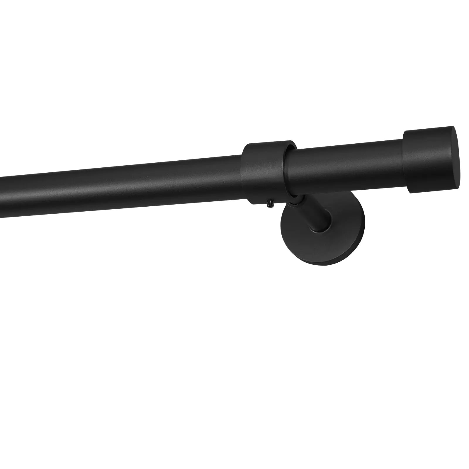Jaylon Adjustable Window Curtain Rod with Heavy Duty Wall Brackets - Black Metal Drapery Rod for Living Room, Bedroom, Kitchen (36-72 inches) | Perfect for Home Decor & Light Blocking